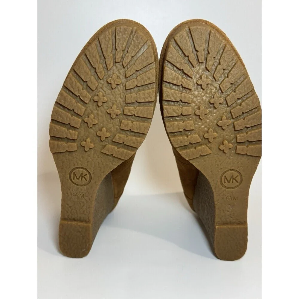 Michael Michael Kors Rory Loafer Wedge Heels Walnut Womens  SIZE 91/2